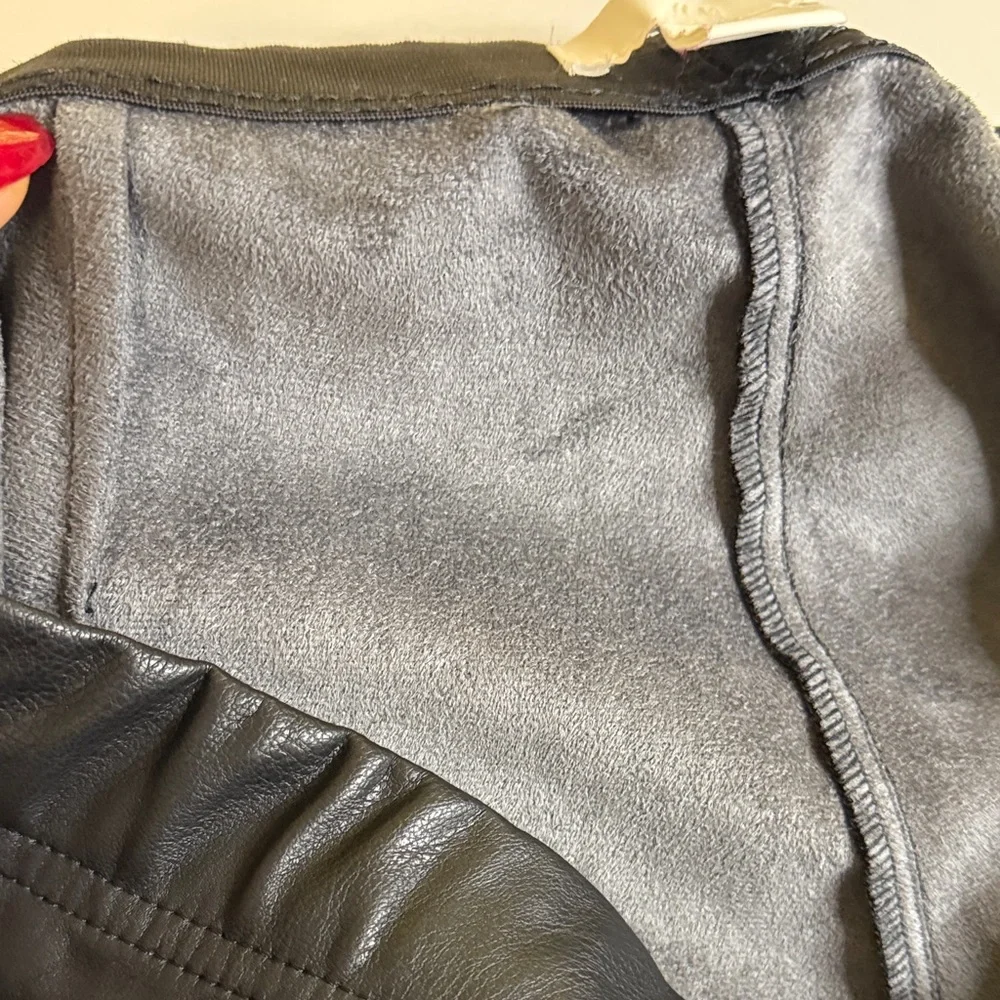 H&M Black Leather Pants size 14